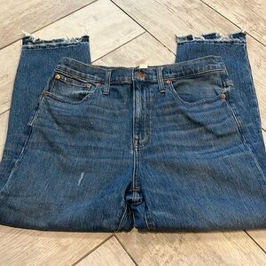 Madewell high rise slim crop boyjean